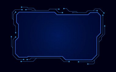 Soyut hud ui gui gelecekteki sanal ekran sistemi tasarımı. Vektör illüstrasyon eps10