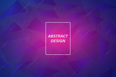 Renkli geometrik arka plan. Gradyan arkaplan parlak renkler ve dinamik şekil kompozisyonları. Vektör İllüstrasyonu