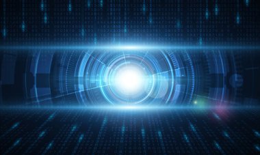 Soyut Aydınlatma teknolojisi arka planı Hitech iletişim konsepti yenilik arka planı, vektör illüstrasyonu