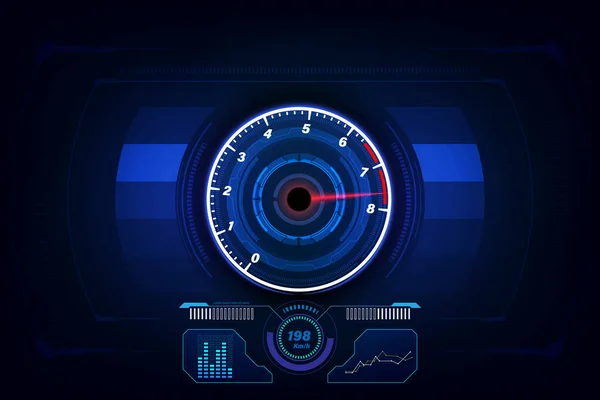 Sfondo Movimento Velocità Con Auto Tachimetro Veloce Sfondo Velocità Corsa — Vettoriale Stock