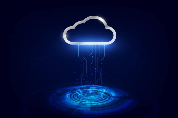 Μεταφορά Δεδομένων Στην Αποθήκευση Δεδομένων Τεχνολογίας Cloud Φουτουριστικό Της Μεταφοράς — Διανυσματικό Αρχείο