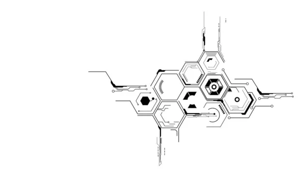 Abstrakt Hexagonal Strukturer Teknik Och Vetenskap Stil För Dig Design — Stock vektor