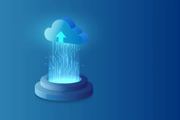 Αφηρημένο Σύννεφο Τεχνολογίας Σύστημα Sci Σχεδιασμό Έννοια Φόντο Εικονογράφος Διανύσματος — Διανυσματικό Αρχείο