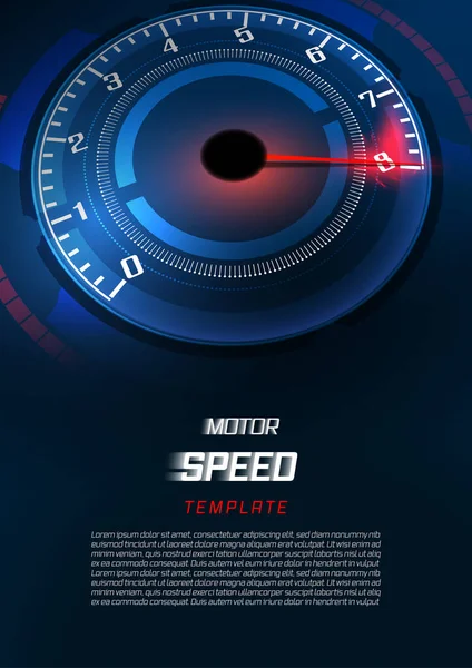 Banner Geschwindigkeit Bewegungshintergrund Mit Schnellen Tacho Auto Renngeschwindigkeit Hintergrund Vorlage — Stockvektor