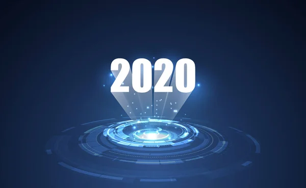 Шаблон Современных Футуристических Технологий 2020 Год — стоковый вектор