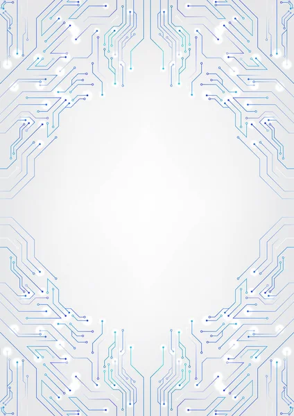 Schémas Circuits Fond Technologie Blanche — Image vectorielle
