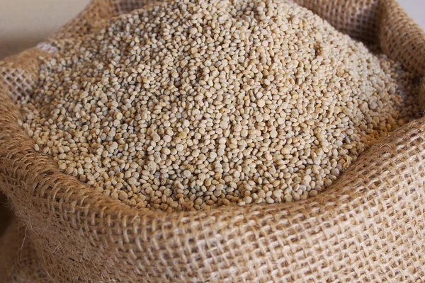 Superfood Quinoa Frø Verdens Mest Populære Glutenfri Helsekost Sæk Taske - Stock-foto