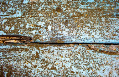 Kalitesiz ahşap arka plan. Eski mavi ahşap tahtalar. Resmi kavra.