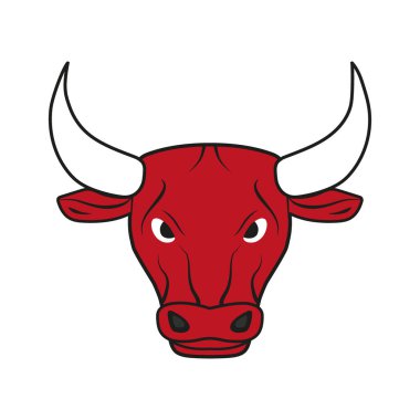 Boğa kafalı maskot. Web simgeleri.