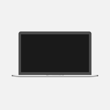 Beyaz arka plan üzerinde izole vektör laptop