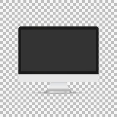 Gerçekçi monitör seti, dizüstü bilgisayar, tablet, akıllı telefon - Stock Vektör illüstrasyonu