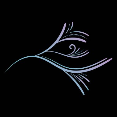 Elle çizilmiş bir çiçek. tebrik kartı tasarımı için nesne. soyut vektör simgeleri