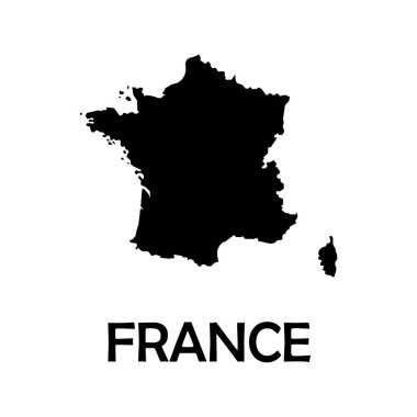Fransa haritası. Avrupa 'nın Bir kısmı.