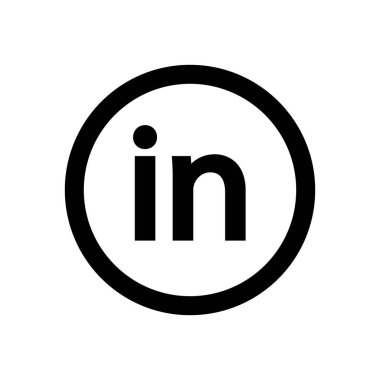 Linkedin, büyük, logo, parlak, beyaz, malzeme, minimal, simge, tasarım