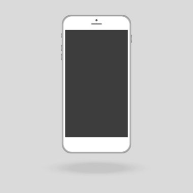 Vektör Gerçekçi perspektif akıllı telefon motifleri izole edildi. Yazdırma ve web ögesi, Oyun ve uygulama modellemesi için vektör illüstrasyonu.