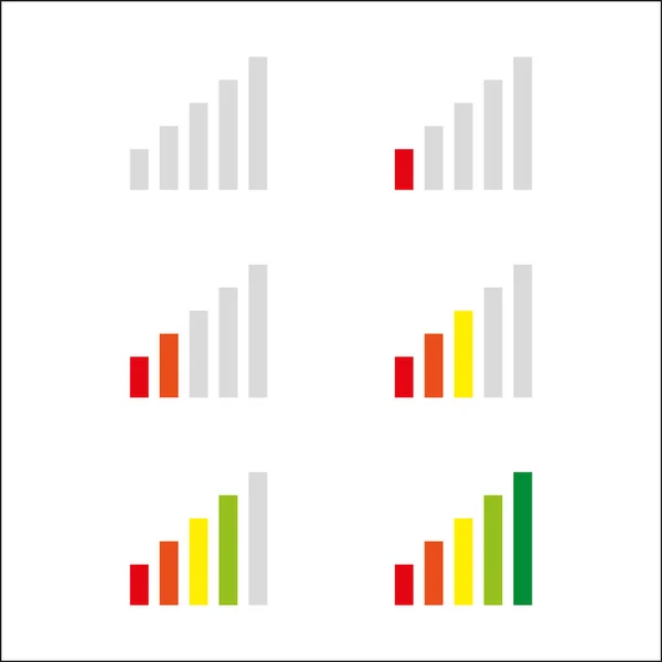 Plantilla Indicadora Intensidad Señal Conexión Inalámbrica Intensidad Señal Antena — Vector de stock