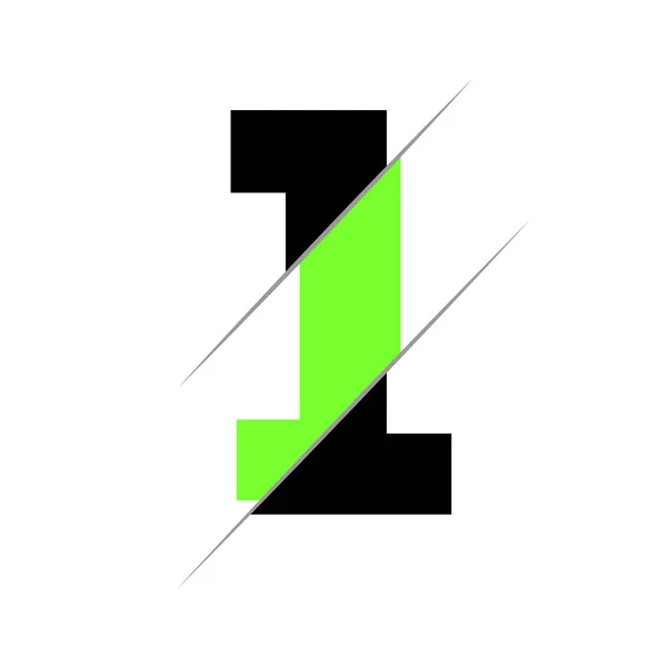 Logo Modern Gaya Potong Nomor Ikon Sederhana Desain Templat - Stok Vektor