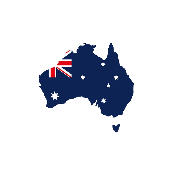 Ausztrália Kontinens Ausztrál Zászló Színeiben Ünnepnap Ausztrália — Stock Vector
