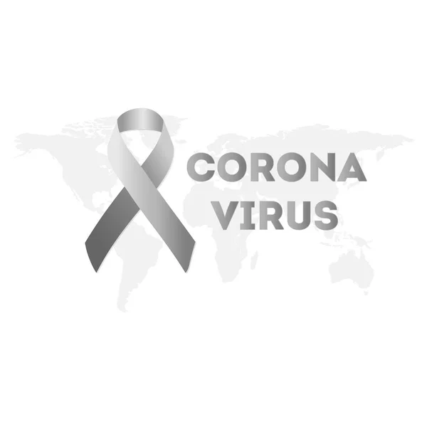 Dünya Haritası Ile Coronavirus Metin Salgını Hud Dairesi Elementi Siber — Stok Vektör