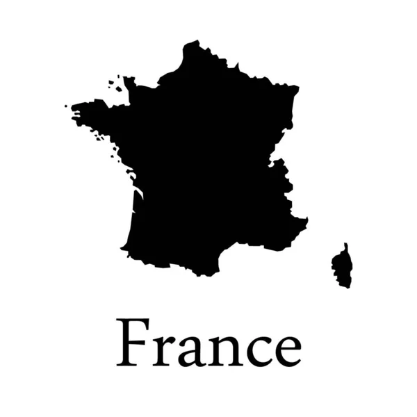 Carte France Fond Blanc — Image vectorielle