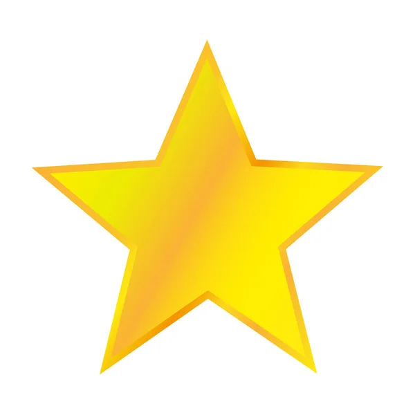 Estrella Oro Elegante Icono Web — Vector de stock