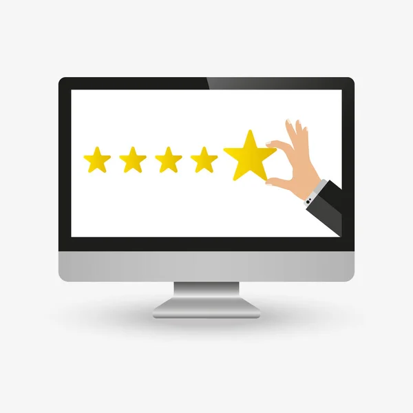 Star Rating Flat Concept Illustration Vectorielle Modèle Élément Pour Conception — Image vectorielle