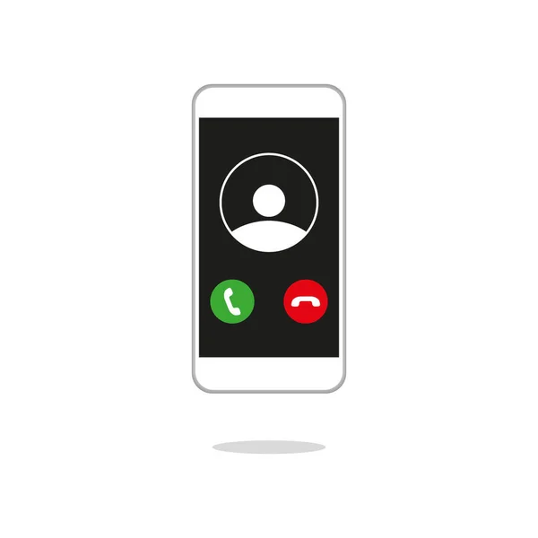 Generic Incoming Phone Call Screen User Interface Vector — Stock Vector