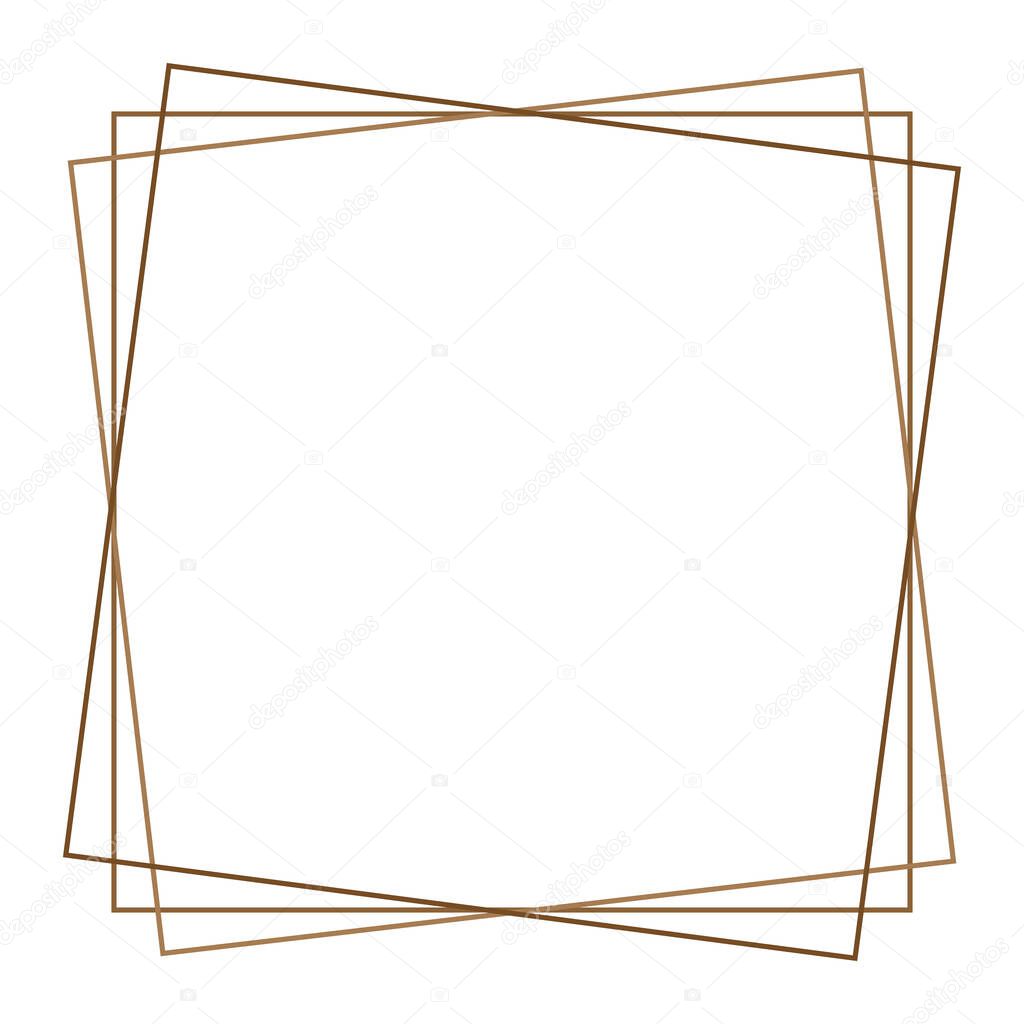 Square photo, picture frame, picture border. Conceptual crosshair, viewfinder square