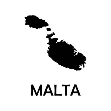 Malta haritası. Avrupa 'nın Bir kısmı.