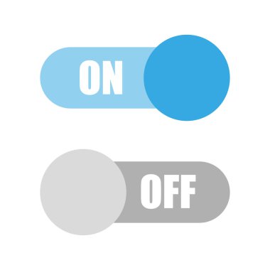 Düz simge Aç ve Kapat düğme vektör biçimini aç / kapat