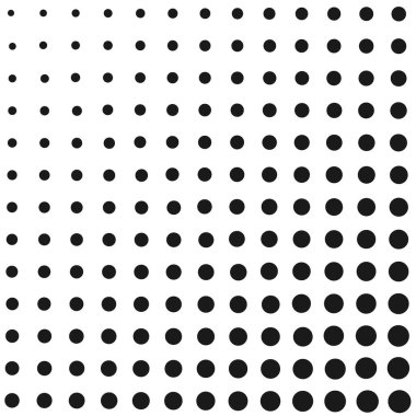 Yarı ton solgunluk arkaplanı. Siyah beyaz mizah arkaplan. Tek renkli nokta vektörü.