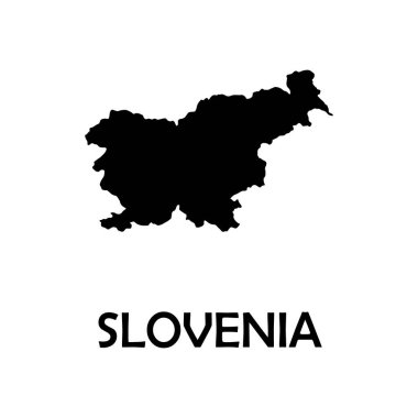 Slovenya haritası. Avrupa 'nın Bir kısmı.