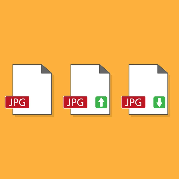 Jpgファイル形式のアイコン ベクトルイラスト フラットデザインスタイル ベクトルJpgファイル形式のアイコンのイラストは 白の背景に孤立し Jpgファイル形式のアイコンEps10 — ストックベクタ