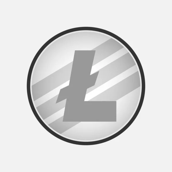 Vector Crypto Logo Litecoin Criptocurrency — Image vectorielle