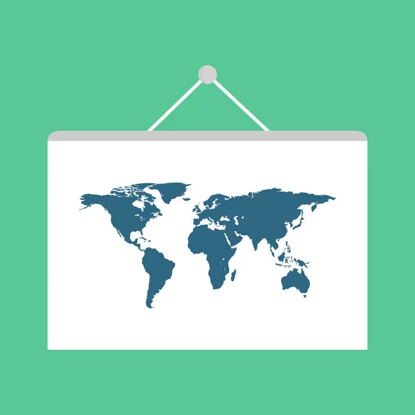 Παγκόσμιος Ταξιδιωτικός Χάρτης Θέση Ταξιδιωτικής Ακίδας Παγκόσμιο Χάρτη Επίπεδη Διανυσματική — Διανυσματικό Αρχείο