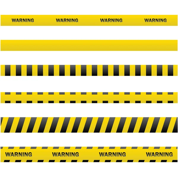 Linea Polizia Non Attraversare Nastri Pericolo Illustrazione Vettoriale Punti — Vettoriale Stock