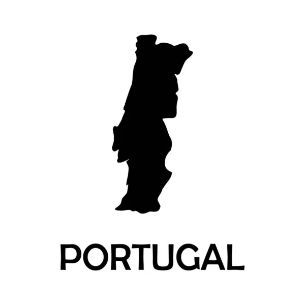 Nagy Részletességű Vektortérkép Portugália — Stock Vector
