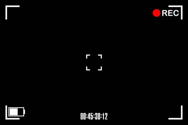 Kamera Aufnahmescreen Vektor Abbildung Technologie Hintergrund — Stockvektor