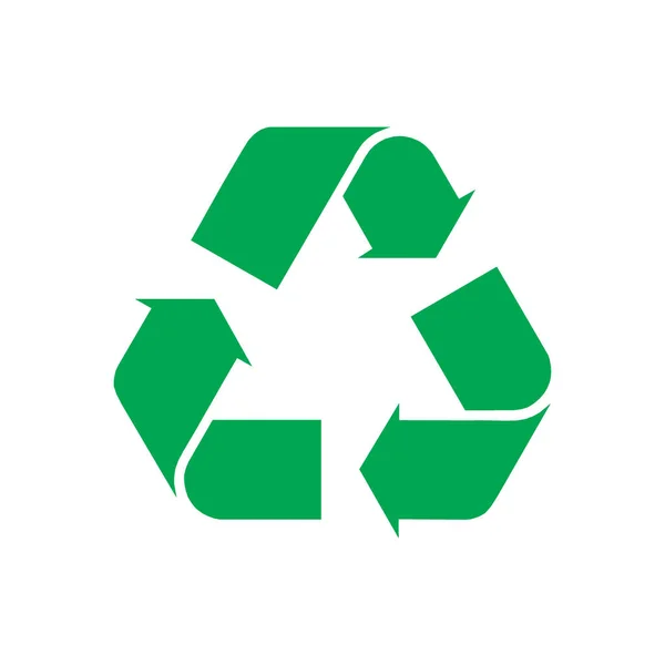 Recycle Symbol Isoliert Auf Weißem Hintergrund Vektorillustration — Stockvektor