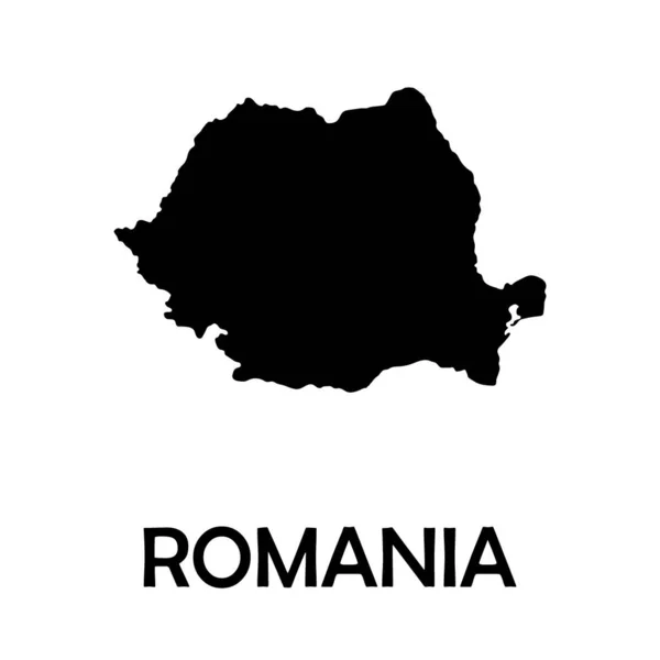 Hoge Gedetailleerde Vectorkaart Roemenië — Stockvector