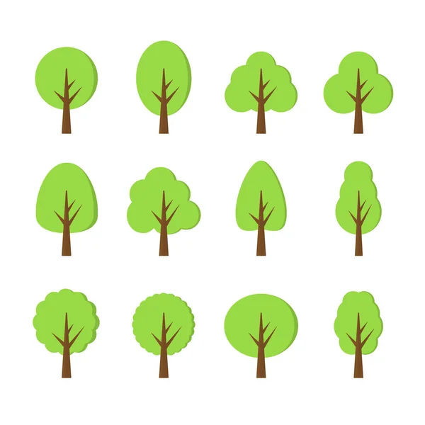 Floresta Árvore Verde Fundo Conceito Natureza Ilustração Vetorial —  Vetores de Stock