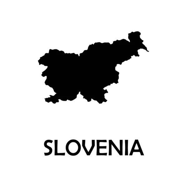 Карта Словенії Частина Європи — стоковий вектор