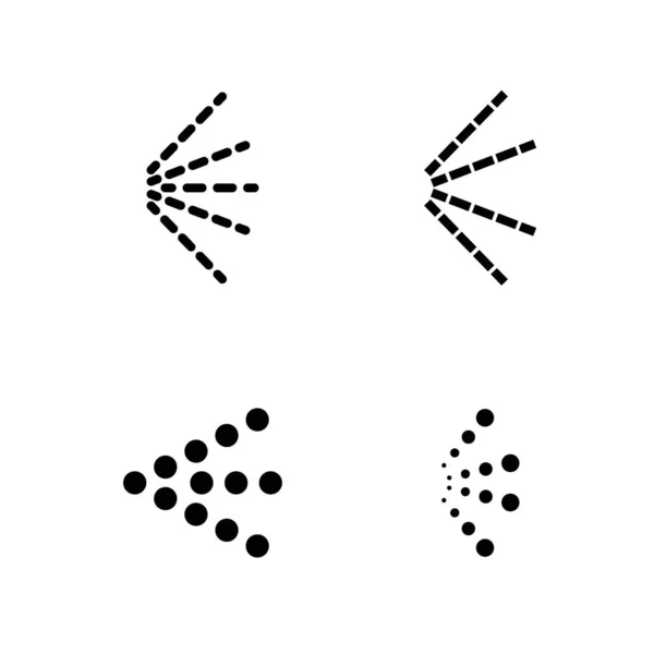 Sprayikoner Stora Set Enkla Svarta Moln Med Skugga Vektorillustration Isolerad — Stock vektor