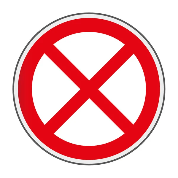 Verbot Kein Symbol Warn Und Stoppschild Vektorillustration — Stockvektor