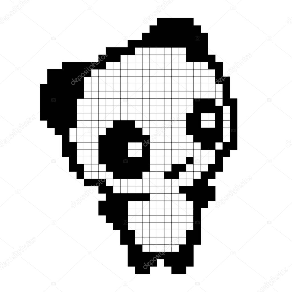 Pixel Art Panda animal character