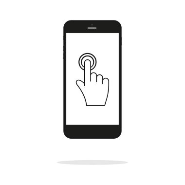 dokunmatik ekran, web, mobil ve yazdırma için simge vektörü