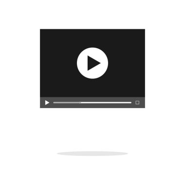 Web ve mobil uygulamalar için video oynatıcı şablonu. video oynatıcı arkaplanı.