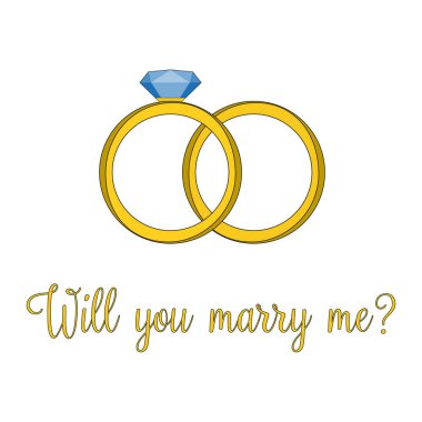 Beyaz arkaplanda alyans vektör simgesi