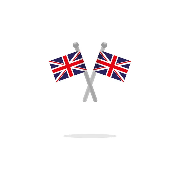 Vereinigtes Königreich Flaggen Zum Überqueren Vektorillustration — Stockvektor