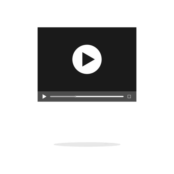 Plantilla Reproductor Vídeo Para Aplicaciones Web Móviles Fondo Del Reproductor — Vector de stock